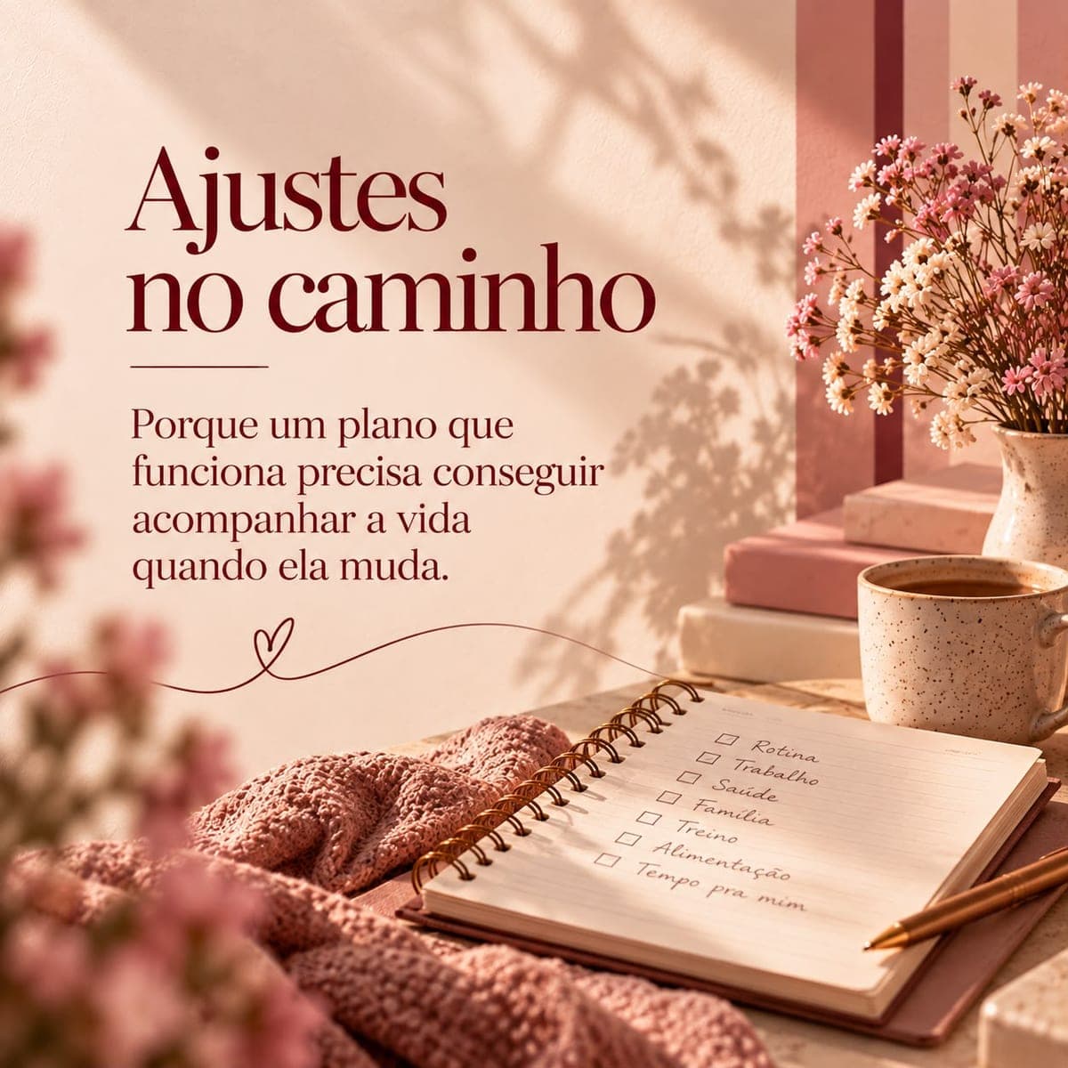 Ajustes no caminho: Porque um plano que funciona precisa conseguir acompanhar a vida quando ela muda.